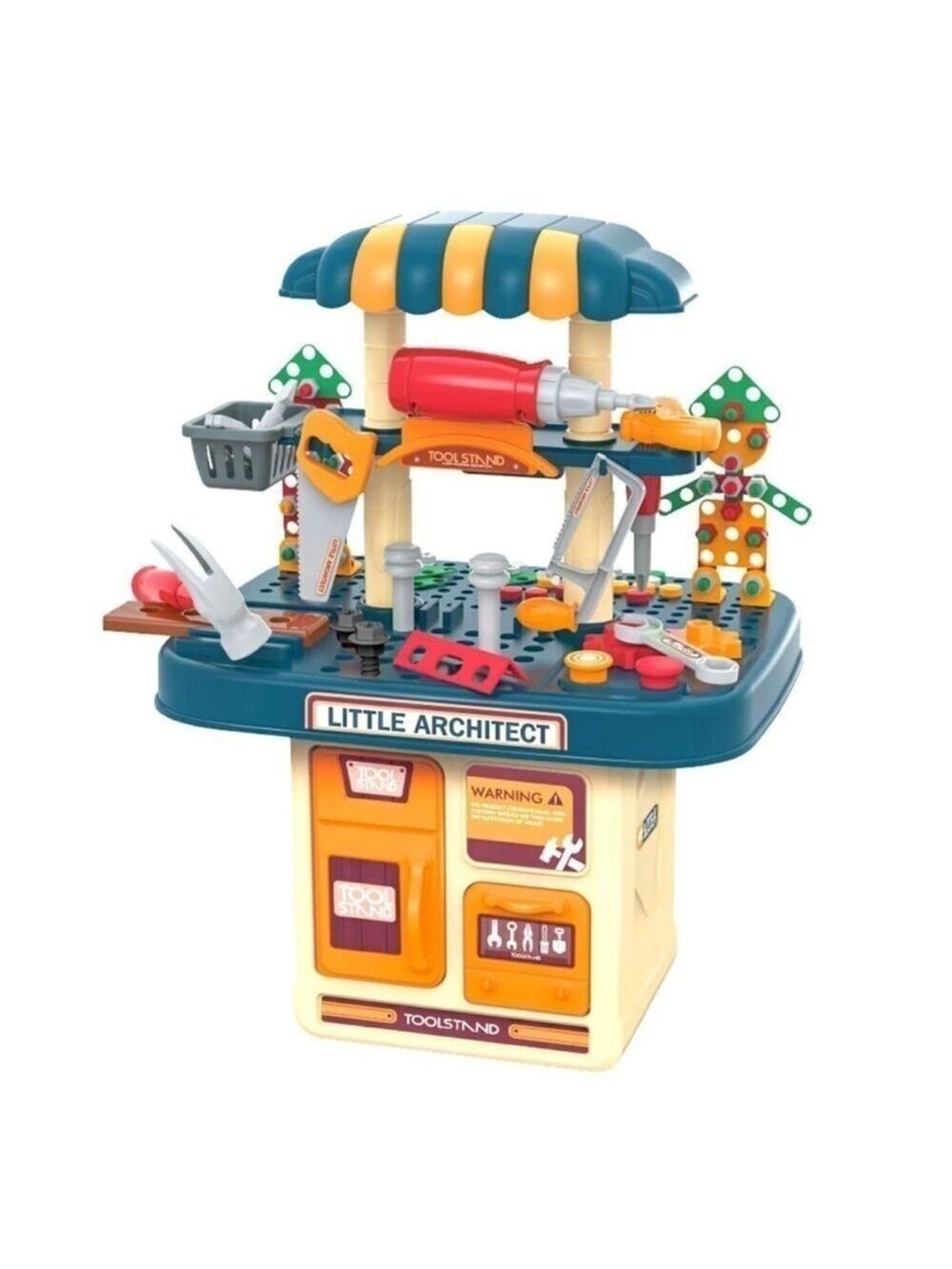 Kids Toddlers Tool Bench/ 2 in 1 Kids Construction Workbench w/Electric Drill